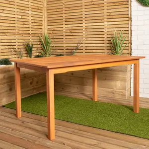 Grasmere Outdoor 6 Person Rectangular Wooden Garden Patio Table