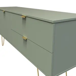 Fuji 2 Drawer 2 Door Wide Sideboard in Reed Green (Ready Assembled)