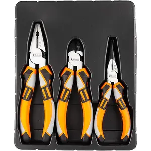 RICHMANN pliers set 3 pcs cable cutter, combi, long nose, soft grip (C7099)