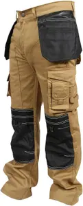 SSS Mens Work Trousers Cargo Multi Pockets Work Pants, S:30W/30L, M:32W/30L, L:34W/30L, XL:36W/30L, XXL:38W/30L and 3XL:40W/30L