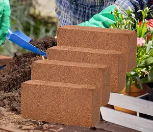 4 x Coco Peat Brick Coir Compost Block 10L Coconut Potting Fibre Compressed Soil