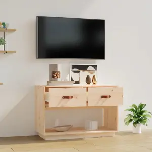 Berkfield TV Cabinet 90x40x60 cm Solid Wood Pine