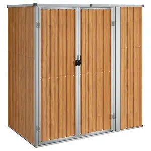 Berkfield Garden Tool Shed Brown 161x89x161 cm Galvanised Steel