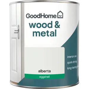 GoodHome Alberta Eggshell Metal & wood paint, 750ml