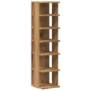 Berkfield Shoe Cabinet Artisan Oak 28x27x102 cm Engineered Wood