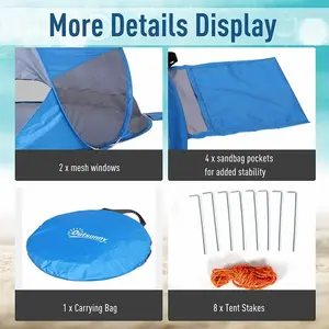 Hallee 2 Person Tent Blue