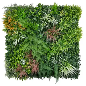 Greenplants premium artificial green plant living wall panel 1m x 1m - Sunburst