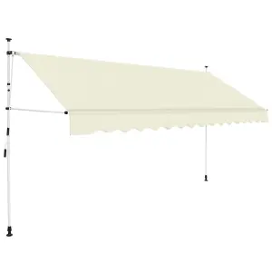 Berkfield Manual Retractable Awning 350 cm Cream