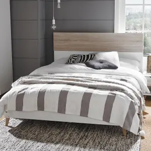 Stockholm 5.0 Kingsize Bed White-Oak