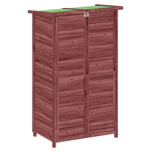 Berkfield Garden Tool Shed Mocha 83x57x140 cm Solid Wood Pine