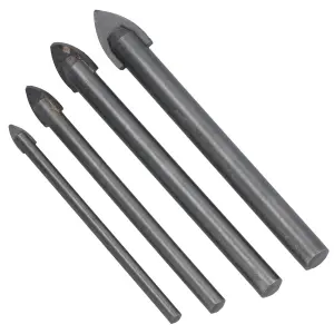 4pc Tools Ceramic Tile Glass And Mirror Drill Bit Set 4mm 6mm 8mm 10mm