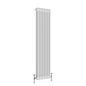 Right Radiators 1800x382 mm Vertical Traditional 3 Column Cast Iron Style Radiator White