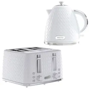 DAEWOO Argyle 3000W Retro Matching Kettle & 4-Slice Toaster Set 6 Level Browning Colour