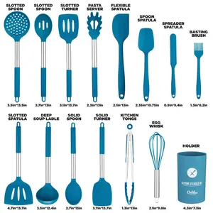 Artechworks 14 Piece Cooking Utensil Set Blue