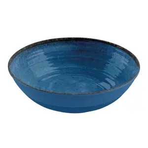 Purely Home Artisan Indigo Melamine Salad Bowl