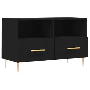 Berkfield TV Cabinet Black 80x36x50 cm Engineered Wood