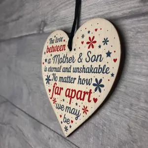 Red Ocean Mother And Son Gifts Wooden Heart Mothers Day Gift From Son Mum Birthday Gifts Keepsake