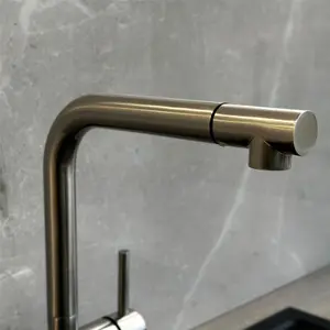 Liquida W15BN Single Lever Pull Out Spray Brushed Nickel Kitchen Mixer Tap