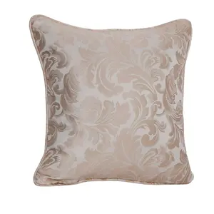 Algonac Damask Square Throw Cushion Natural