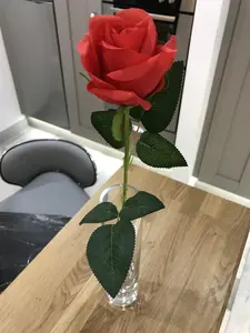 Best Artificial 45cm Single Red Rose Wedding Valentine Romantic