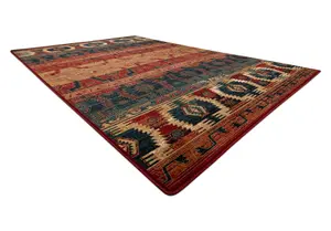 Wool carpet OMEGA TAPAS ethnic, light ruby 200x300 cm