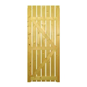 CARLA Open Boarded Square Top Timber Gate 900mm Wide x 1800mm High CA62