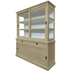 Jacksonport Display Cabinet Beige/White