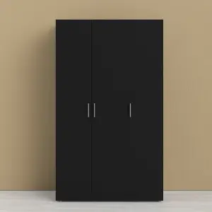 Pepe Wardrobe with 3 doors in Black