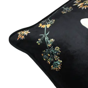 Evans Lichfield Midnight Garden Floral Rectangular Feather Rich Cushion