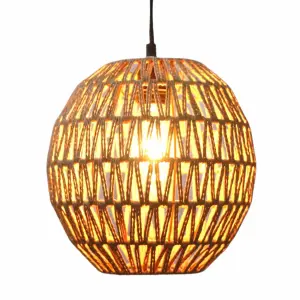 First Choice Lighting Kloe Natural String Globe Pendant Lightshade