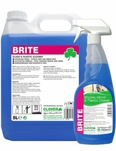 Clover Chemicals Brite Window, Mirror and Plastic Cleaner 750ml