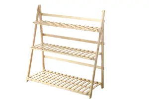 3 Tier Bamboo Folding Plant Stand