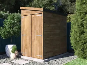 Dunster House Garden Shed 1.2 m x 1.8m Wooden Outdoor Storage Overlord Pent Roof No Window