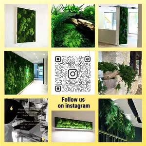 WEST POINT Square Stabilized Plant Wall - 30x30cm Sustainable And Ecological Interior Decoration, Green Home, Maintenance-Free Plant Wall.