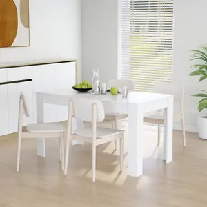 Gille Dining Table 140 x 74.5 x 76 cm Engineered Wood Brown Oak / White