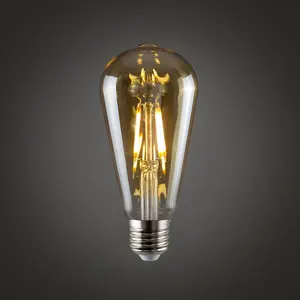 4W E27 LED Vintage Edison Light Bulb Amber (Set of 3)