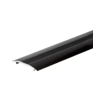 Anodised aluminium carpet profile cover strip door floor bar trim 1000mm x 20mm c68 black