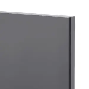 GoodHome Stevia Gloss anthracite slab Gloss anthracite 70:30 Larder Cabinet door (W)600mm (H)1287mm (T)18mm