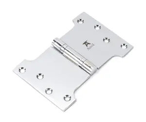 From The Anvil Polished Chrome 4 Inch x 4 Inch x 6 Inch  Parliament Hinge (pair) ss