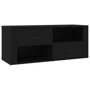 Berkfield TV Cabinet Black 100x35x40 cm Engineered Wood