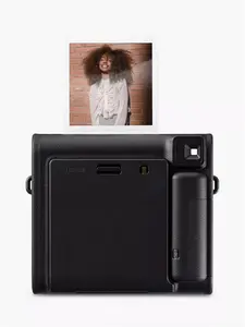 Fujifilm Instax SQUARE SQ40 Instant Camera With Selfie Mode, Built-In Flash & Hand Strap, Black