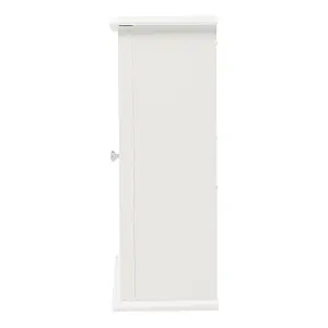 Wall-Mounted 1-door Modern White Wooden Storage Bathroom Cabinet