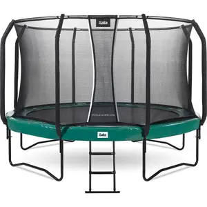 12ft Salta Green First Class Trampoline with Encloure