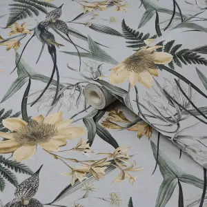 Superfresco Botanic garden Green Smooth Wallpaper Sample