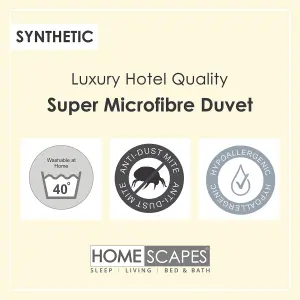 Homescapes Luxury Hotel Quality Super Microfibre 10.5 Tog Single Size Autumn Duvet