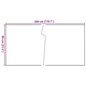 Charrie Polyethylene Balcony Privacy Screen Black / 300cm W x 80cm D