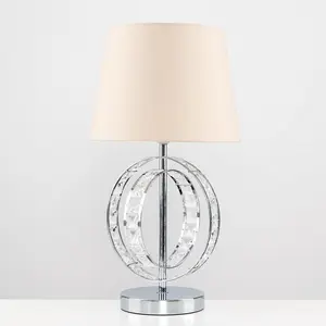 Babb Metal Table Lamp Beige / No