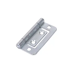 Timco - Flush Hinge (105) - Zinc (Size 50 x 38.5 - 2 Pieces)