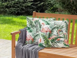 Set of 2 Outdoor Cushions ELLERA Green