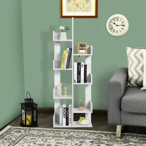 Costway 8 Tier Bookshelf Storage Display Floor Standing Bookcase Shelving Organizer Home